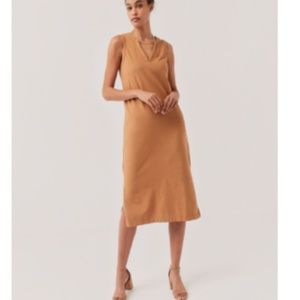 Women's Camel The Frame Notch Neck Dress